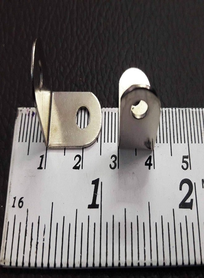 Tia زاوية على شكل حرف L من تيا لدعم صناديق التوصيل، وتركيبات الأثاث المعدنية وأعمال DIY، مقاس 15 × 10 مم (فضي، 20) - Image 3